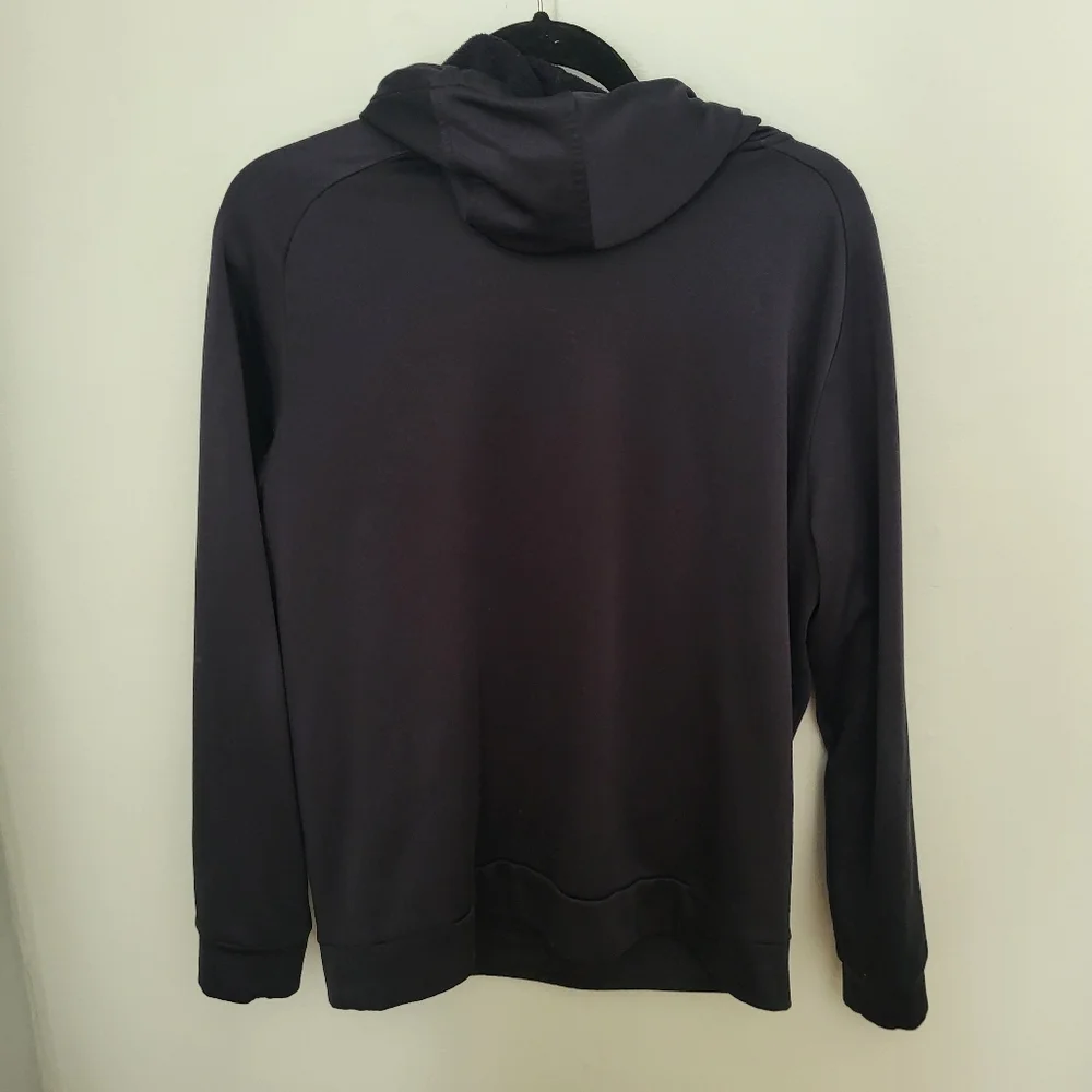 Under Armour Mens Medium Loose Black Long Sleeve Hoodie Kangaroo Pocket - Picture 4 of 5